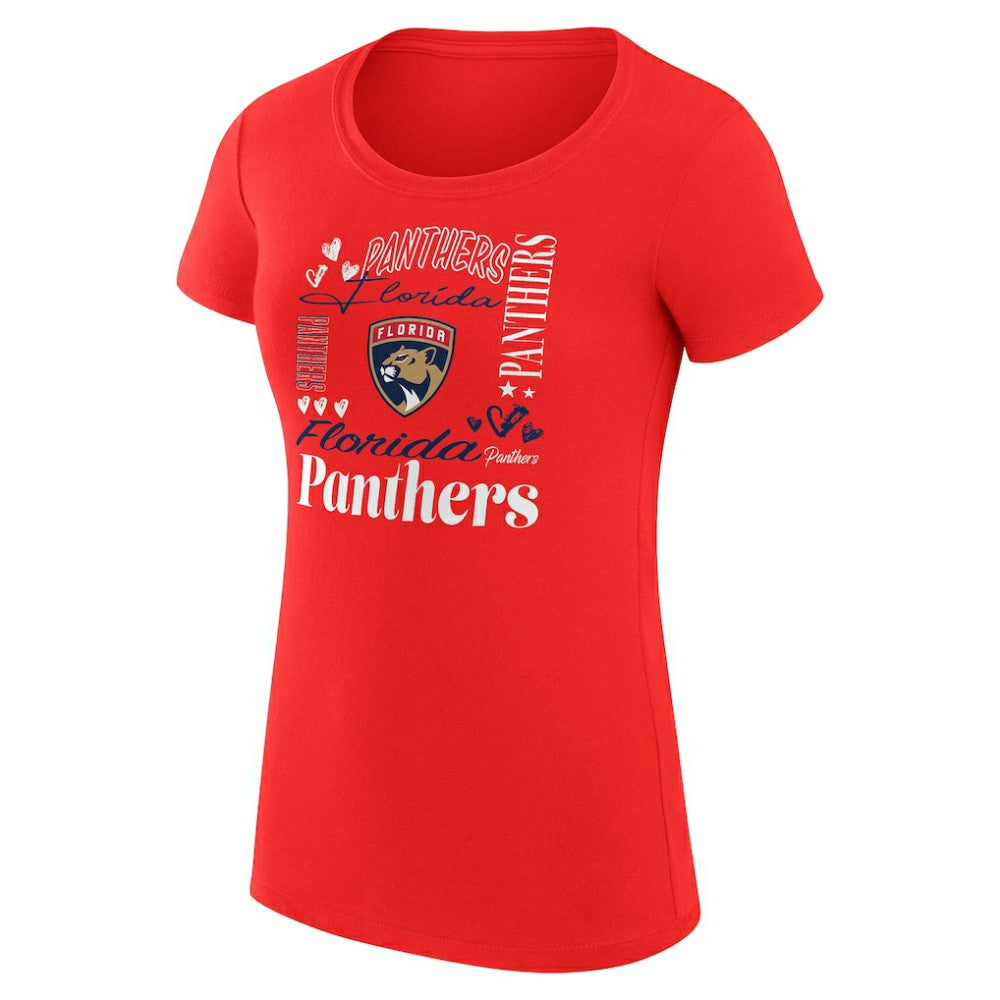 Florida Panthers G-III 4Her by Carl Banks Women's Super-Slim Fit Lightweight Collage Team Graphic T-Shirt For Sale