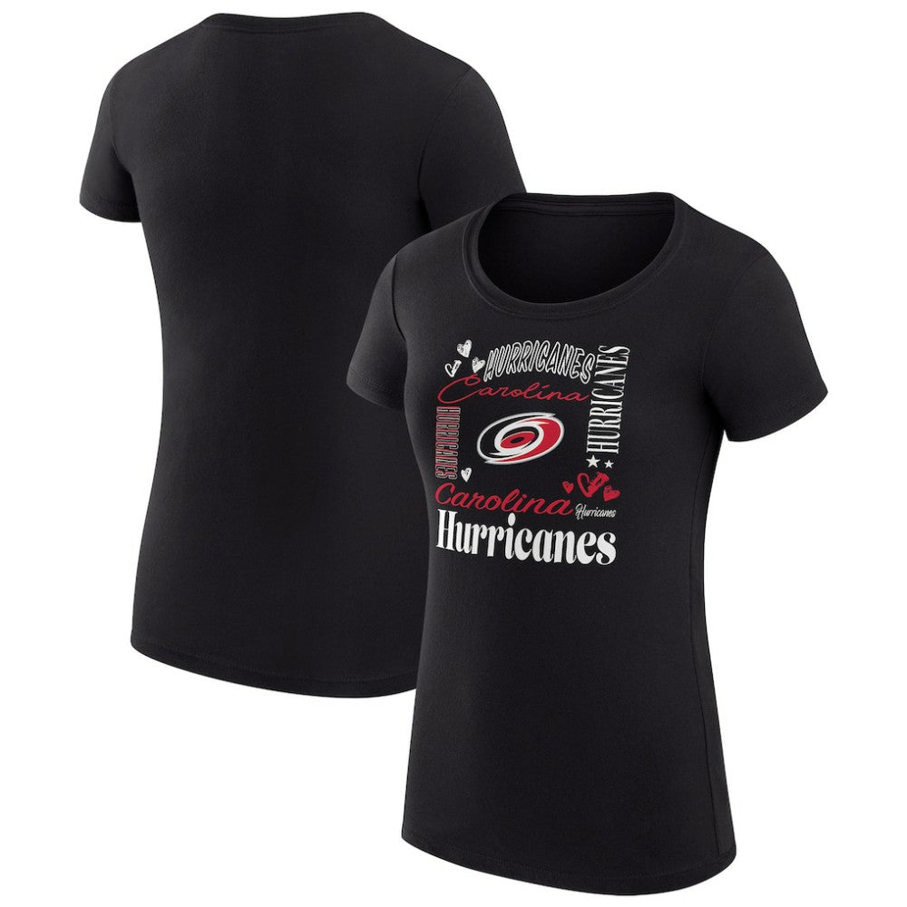 Carolina Hurricanes G-III 4Her by Carl Banks Women's Super-Slim Fit Lightweight Collage Team Graphic T-Shirt Online