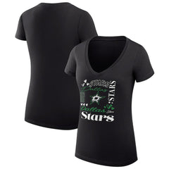 Dallas Stars G-III 4Her by Carl Banks Women's Super-Slim Fit Lightweight Collage Team Graphic T-Shirt Sale