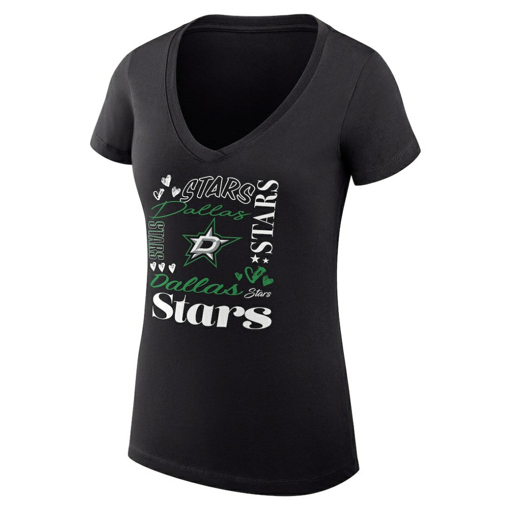 Dallas Stars G-III 4Her by Carl Banks Women's Super-Slim Fit Lightweight Collage Team Graphic T-Shirt Sale