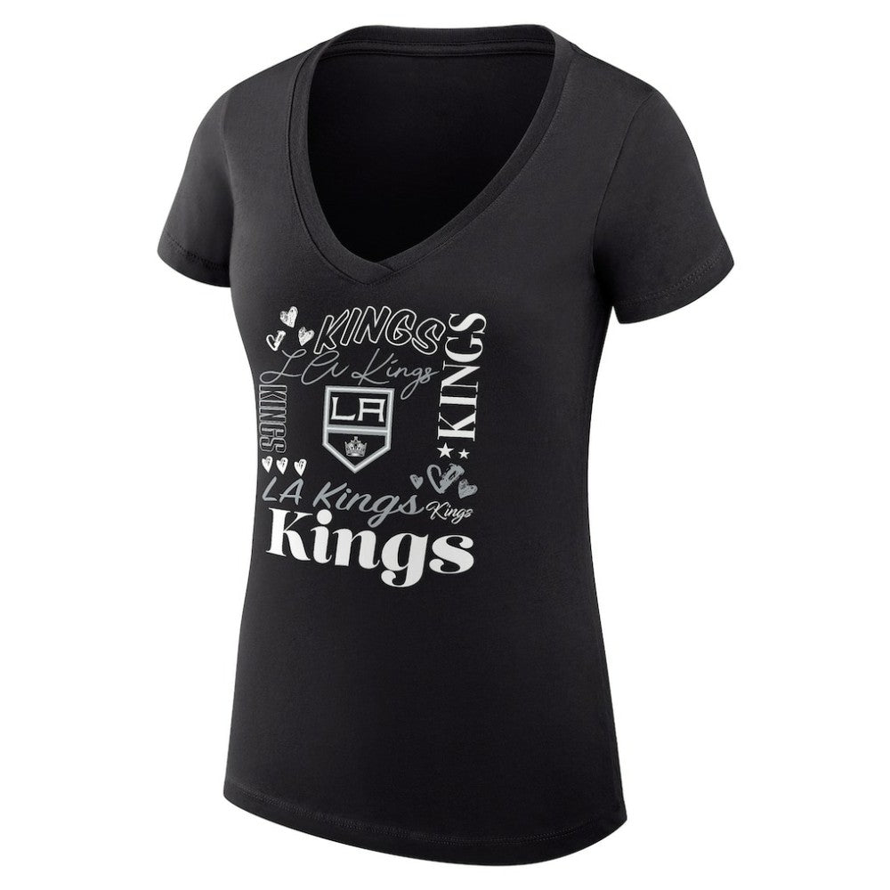 Los Angeles Kings G-III 4Her by Carl Banks Women's Super-Slim Fit Lightweight Collage Team Graphic T-Shirt Discount