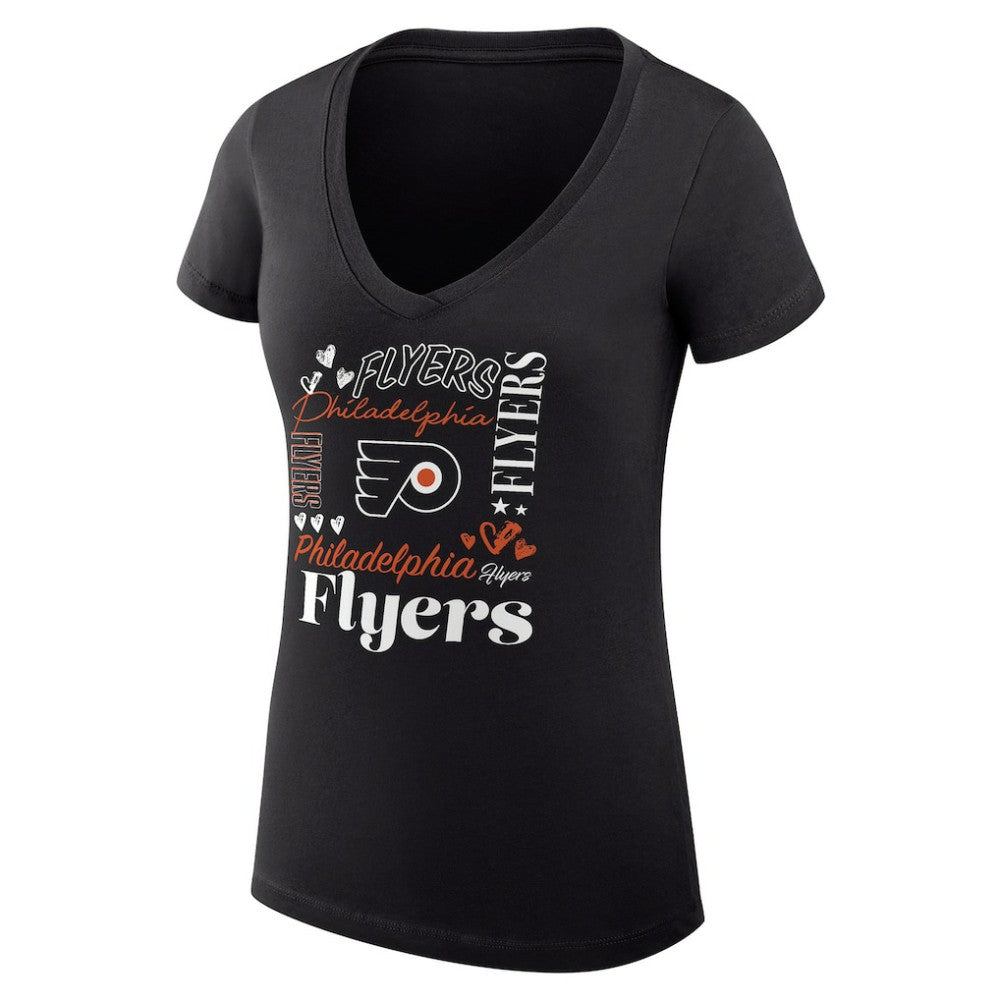 Philadelphia Flyers G-III 4Her by Carl Banks Women's Super-Slim Fit Lightweight Collage Team Graphic T-Shirt Discount