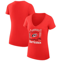 Carolina Hurricanes G-III 4Her by Carl Banks Women's Super-Slim Fit Lightweight Collage Team Graphic T-Shirt Sale