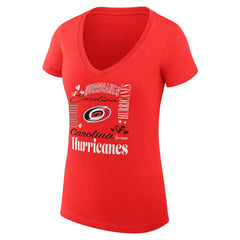 Carolina Hurricanes G-III 4Her by Carl Banks Women's Super-Slim Fit Lightweight Collage Team Graphic T-Shirt Sale