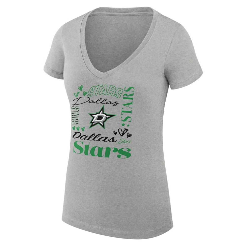 Dallas Stars G-III 4Her by Carl Banks Women's Super-Slim Fit Lightweight Collage Team Graphic T-Shirt For Sale