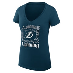 Tampa Bay Lightning G-III 4Her by Carl Banks Women's Super-Slim Fit Lightweight Collage Team Graphic T-Shirt Outlet