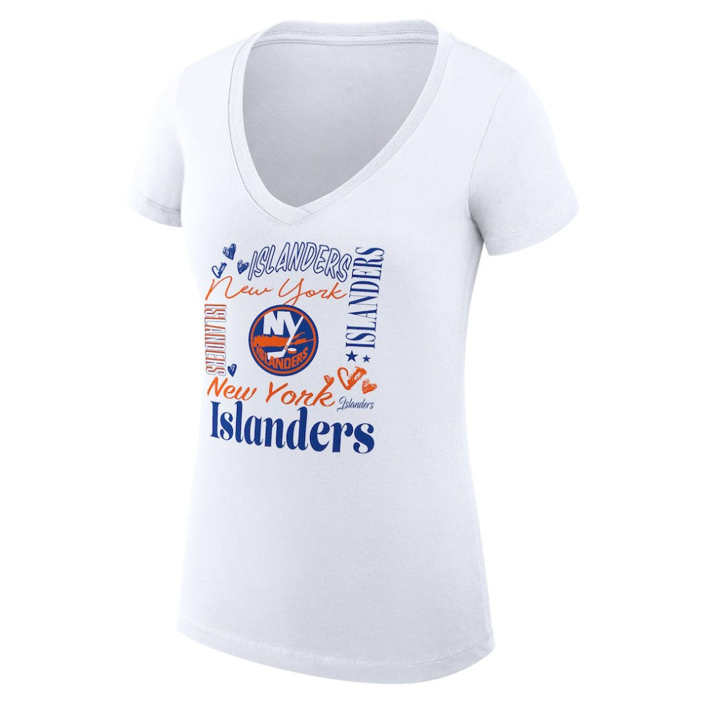 New York Islanders G-III 4Her by Carl Banks Women's Super-Slim Fit Lightweight Collage Team Graphic T-Shirt Online