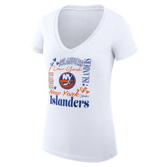 New York Islanders G-III 4Her by Carl Banks Women's Super-Slim Fit Lightweight Collage Team Graphic T-Shirt Online