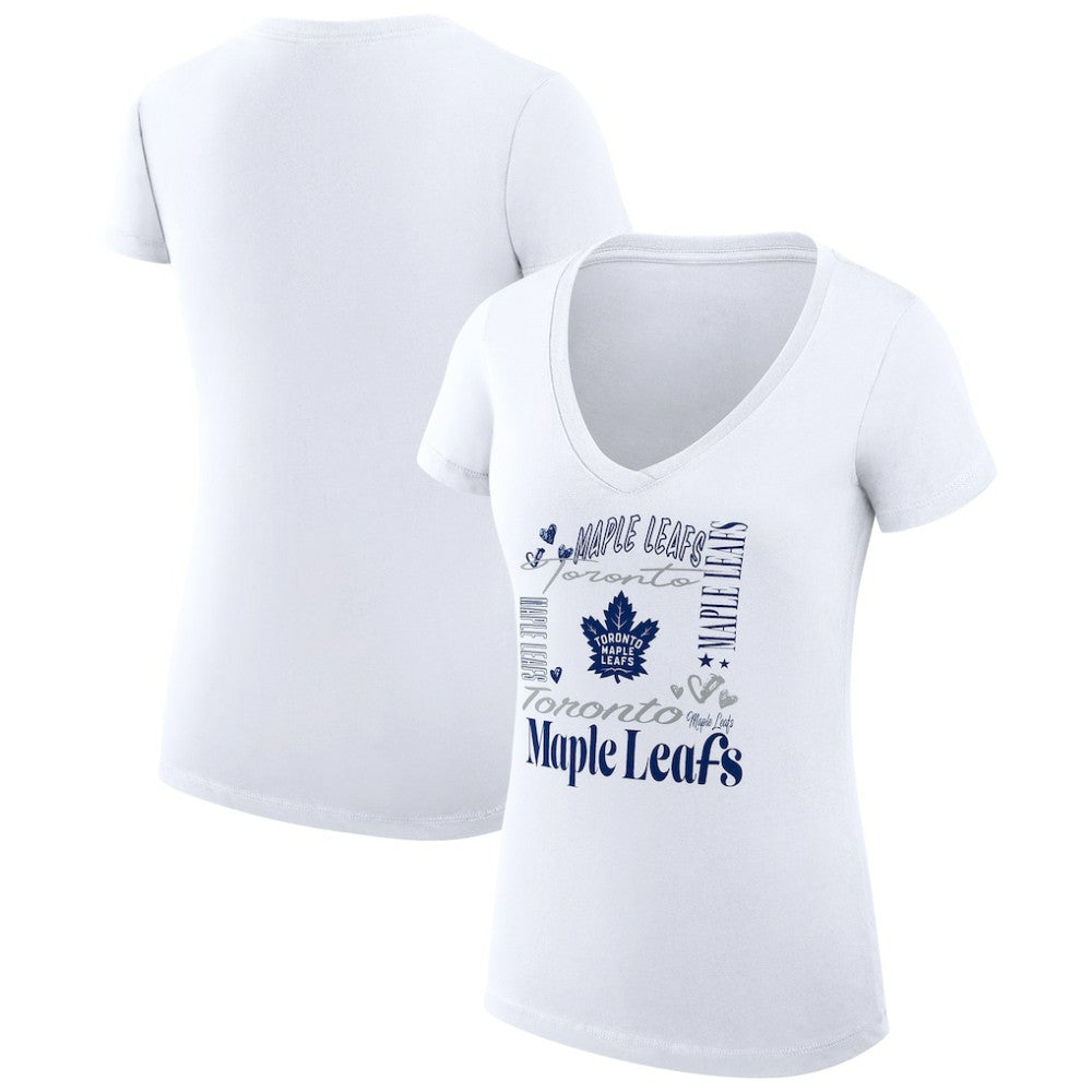 Toronto Maple Leafs G-III 4Her by Carl Banks Women's Super-Slim Fit Lightweight Collage Team Graphic T-Shirt Online