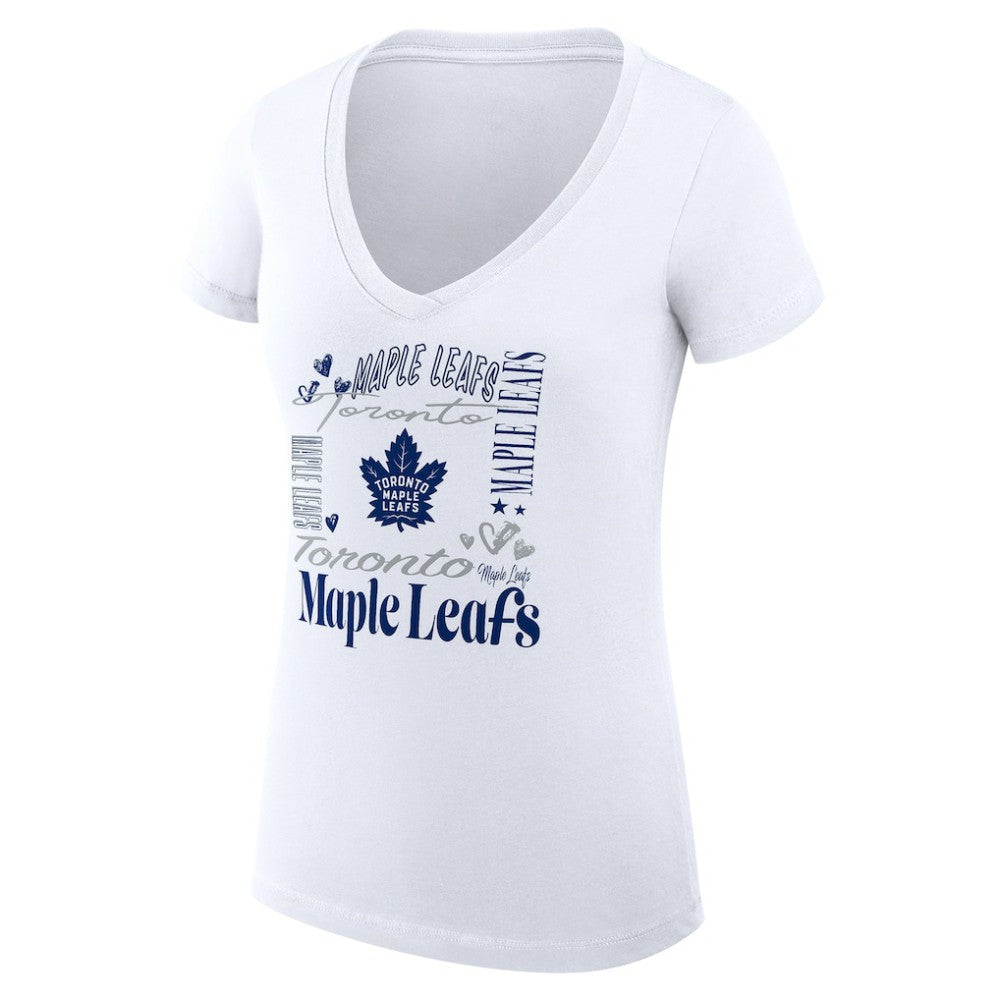 Toronto Maple Leafs G-III 4Her by Carl Banks Women's Super-Slim Fit Lightweight Collage Team Graphic T-Shirt Online