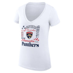 Florida Panthers G-III 4Her by Carl Banks Women's Super-Slim Fit Lightweight Collage Team Graphic T-Shirt Outlet