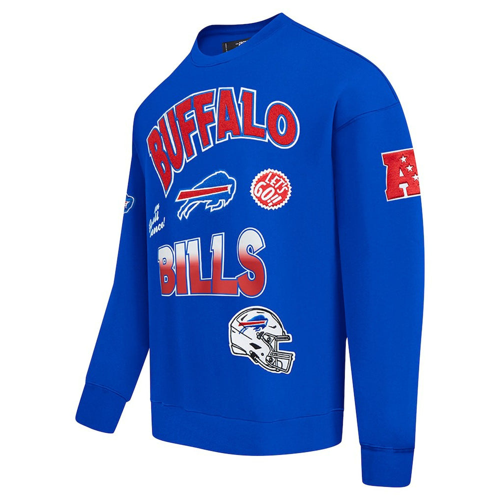 Buffalo Bills  Pro Standard Turn It Up Drop Shoulder Pullover Sweatshirt