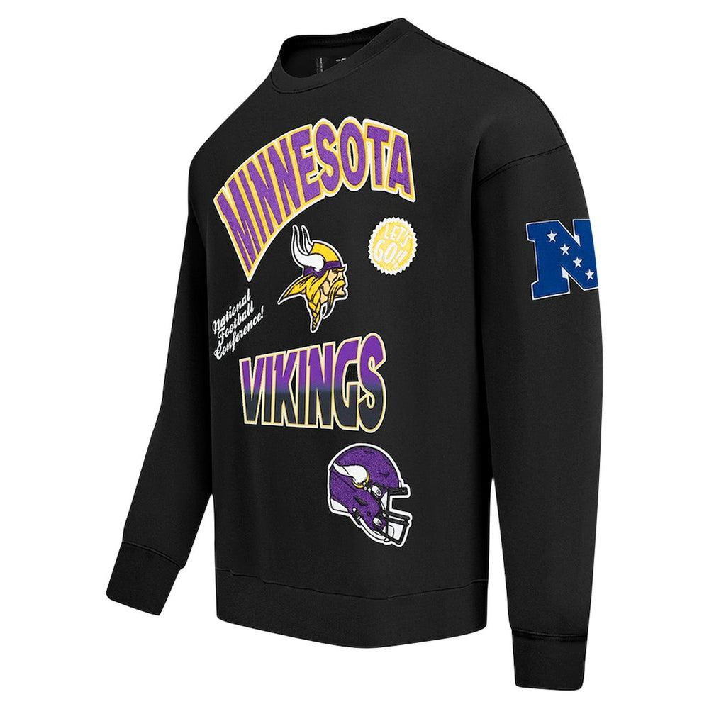 Minnesota Vikings  Pro Standard Turn It Up Drop Shoulder Pullover Sweatshirt
