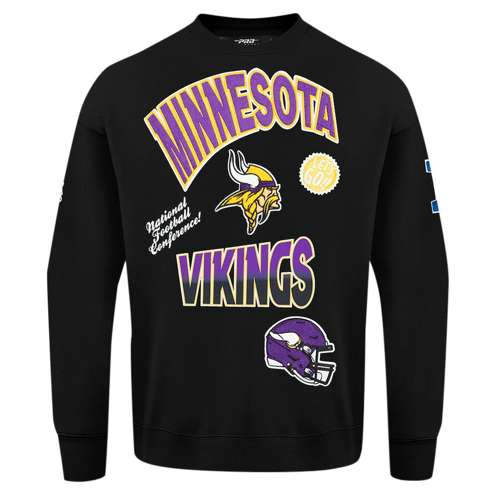 Minnesota Vikings  Pro Standard Turn It Up Drop Shoulder Pullover Sweatshirt