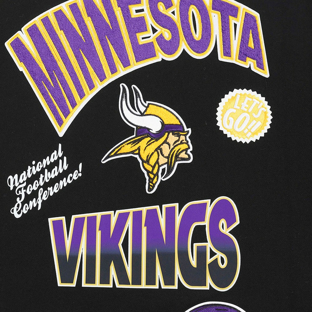 Minnesota Vikings  Pro Standard Turn It Up Drop Shoulder Pullover Sweatshirt