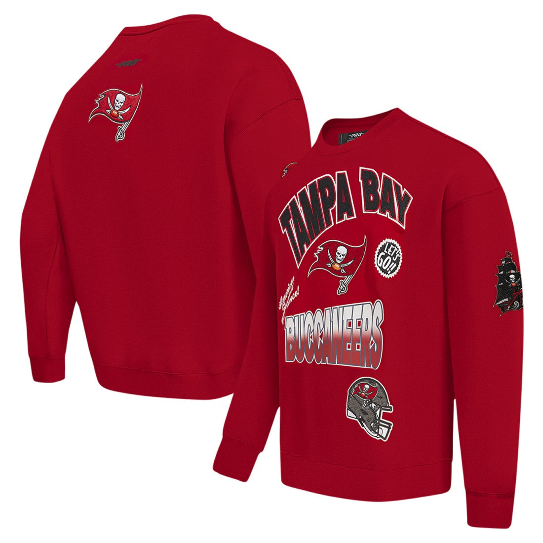 Tampa Bay Buccaneers  Pro Standard Turn It Up Drop Shoulder Pullover Sweatshirt