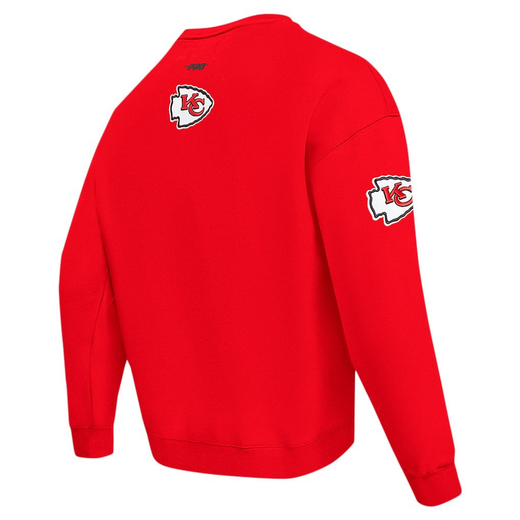 Kansas City Chiefs  Pro Standard Turn It Up Drop Shoulder Pullover Sweatshirt