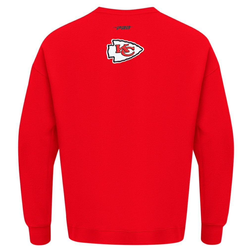 Kansas City Chiefs  Pro Standard Turn It Up Drop Shoulder Pullover Sweatshirt