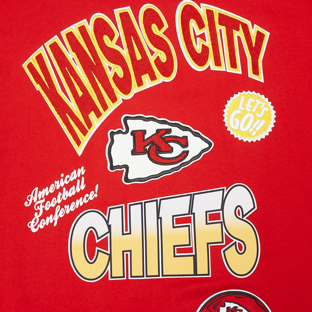 Kansas City Chiefs  Pro Standard Turn It Up Drop Shoulder Pullover Sweatshirt