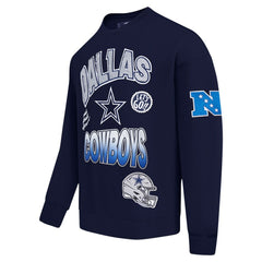 Dallas Cowboys  Pro Standard Turn It Up Drop Shoulder Pullover Sweatshirt