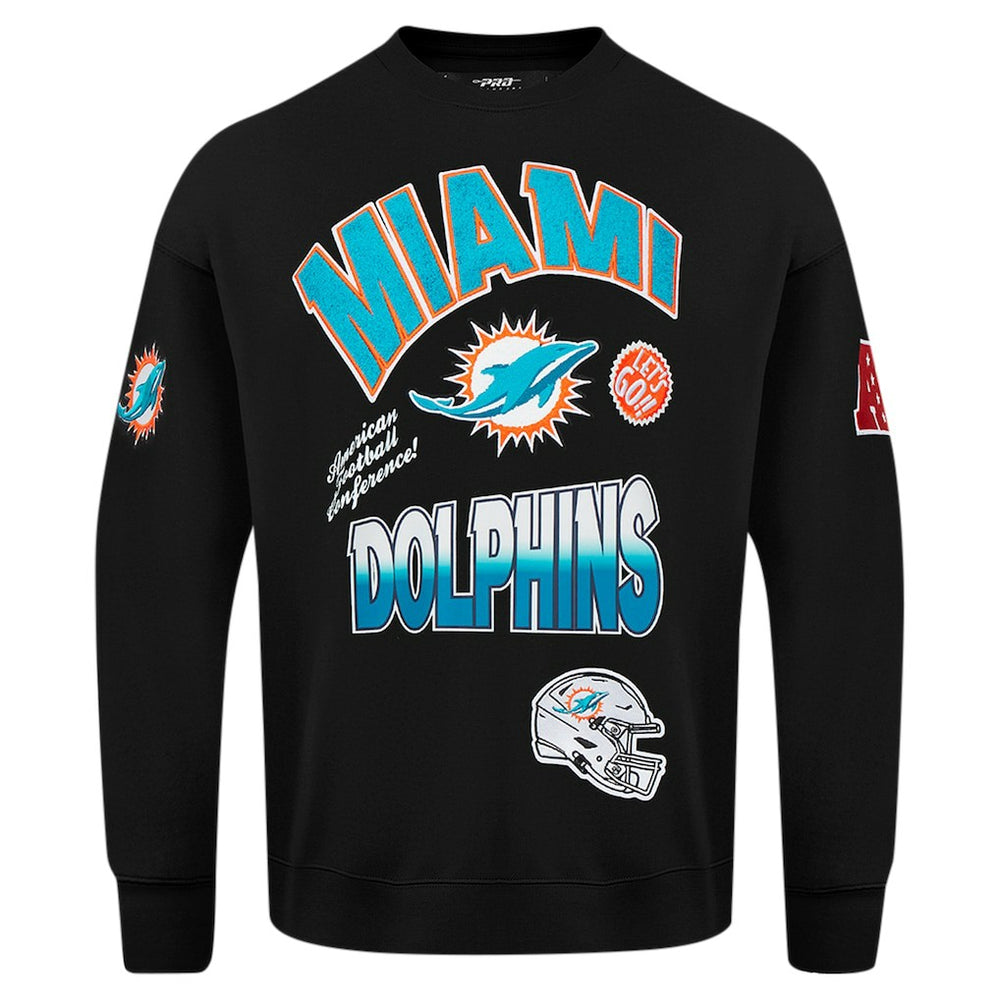 Miami Dolphins  Pro Standard Turn It Up Drop Shoulder Pullover Sweatshirt