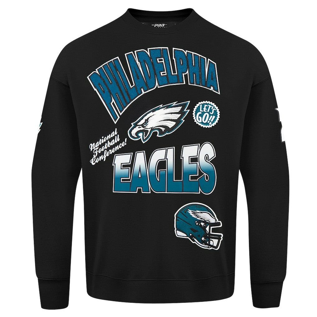Philadelphia Eagles  Pro Standard Turn It Up Drop Shoulder Pullover Sweatshirt