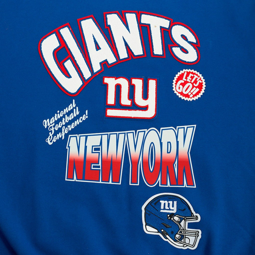 New York Giants  Pro Standard Turn It Up Drop Shoulder Pullover Sweatshirt