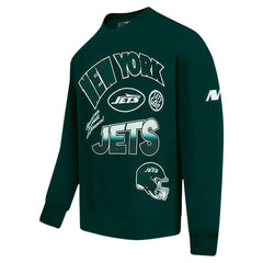 New York Jets  Pro Standard Turn It Up Drop Shoulder Pullover Sweatshirt