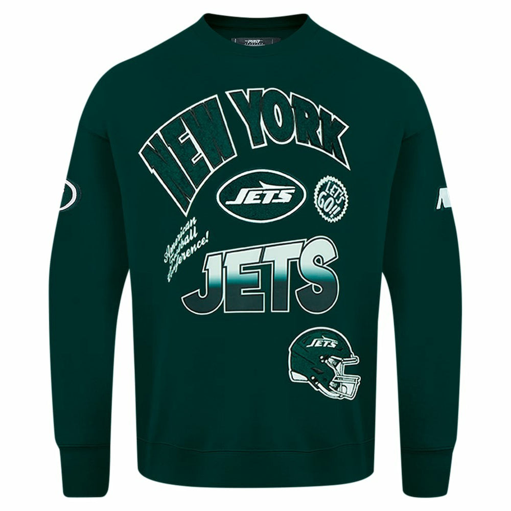 New York Jets  Pro Standard Turn It Up Drop Shoulder Pullover Sweatshirt