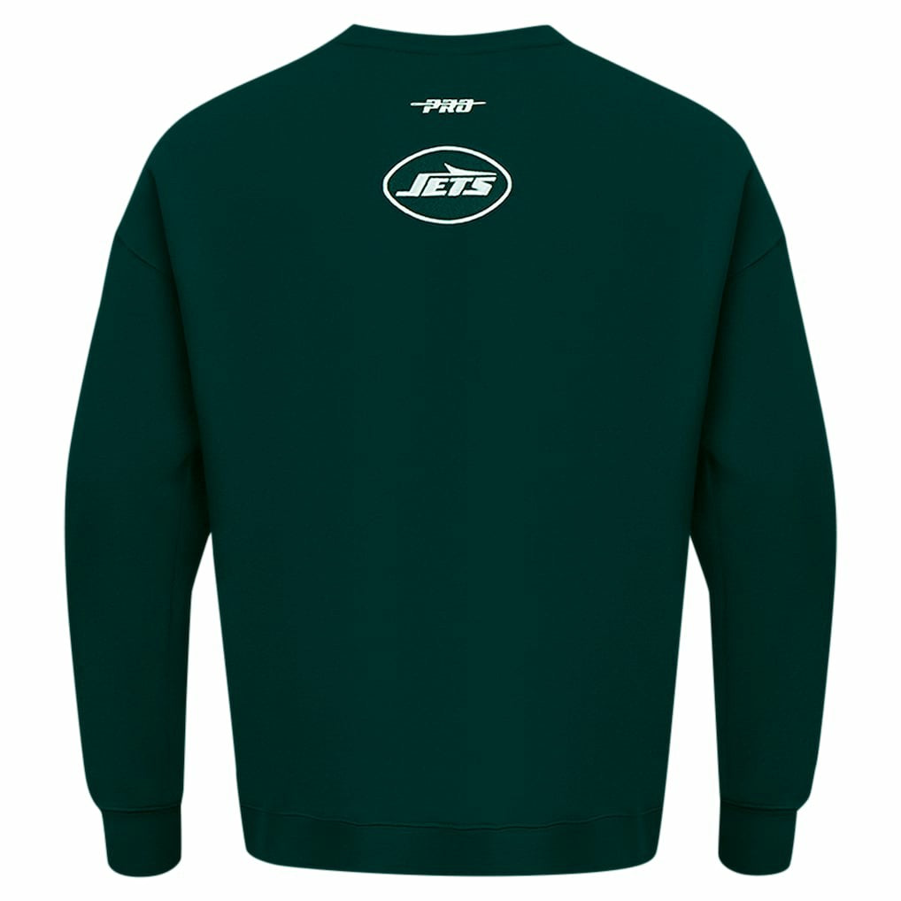 New York Jets  Pro Standard Turn It Up Drop Shoulder Pullover Sweatshirt