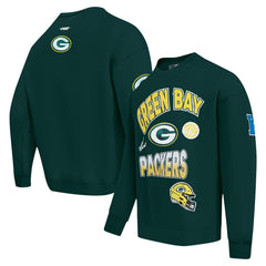 Green Bay Packers  Pro Standard Turn It Up Drop Shoulder Pullover Sweatshirt