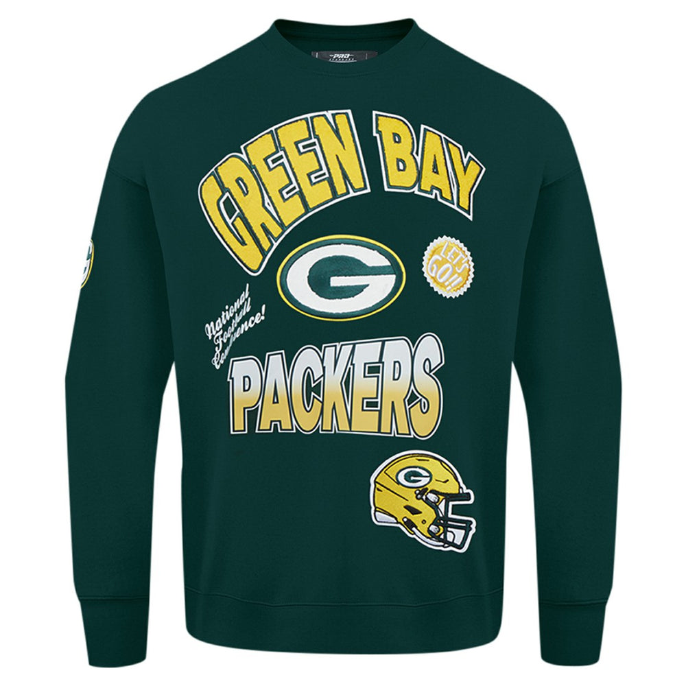 Green Bay Packers  Pro Standard Turn It Up Drop Shoulder Pullover Sweatshirt