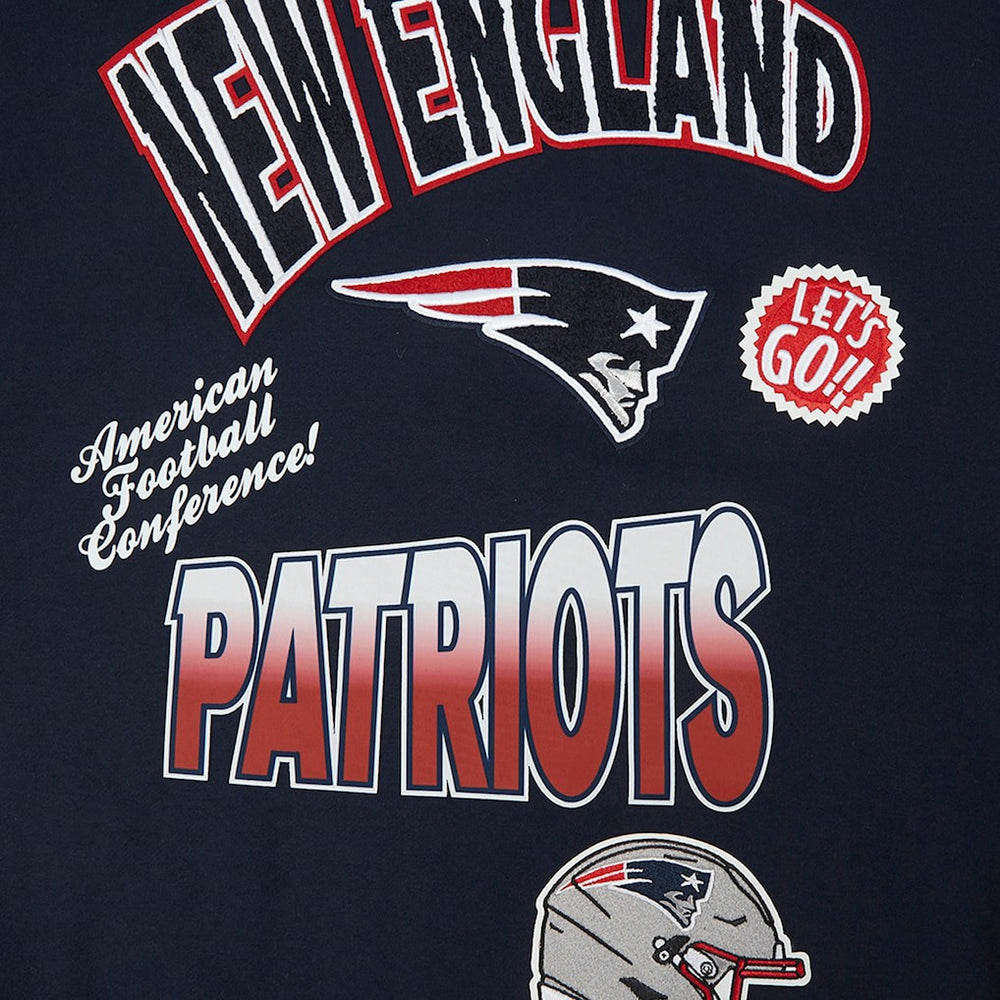 New England Patriots  Pro Standard Turn It Up Drop Shoulder Pullover Sweatshirt