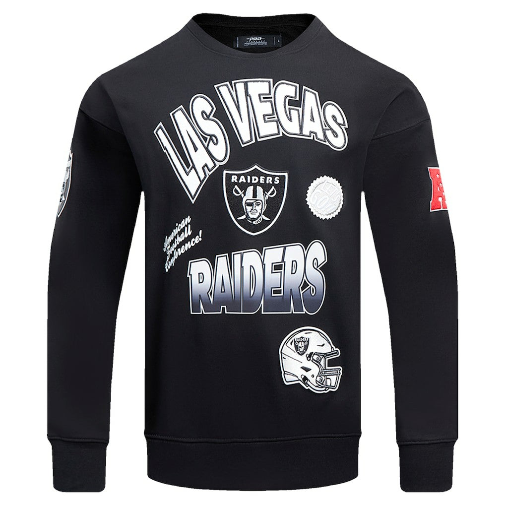Las Vegas Raiders  Pro Standard Turn It Up Drop Shoulder Pullover Sweatshirt