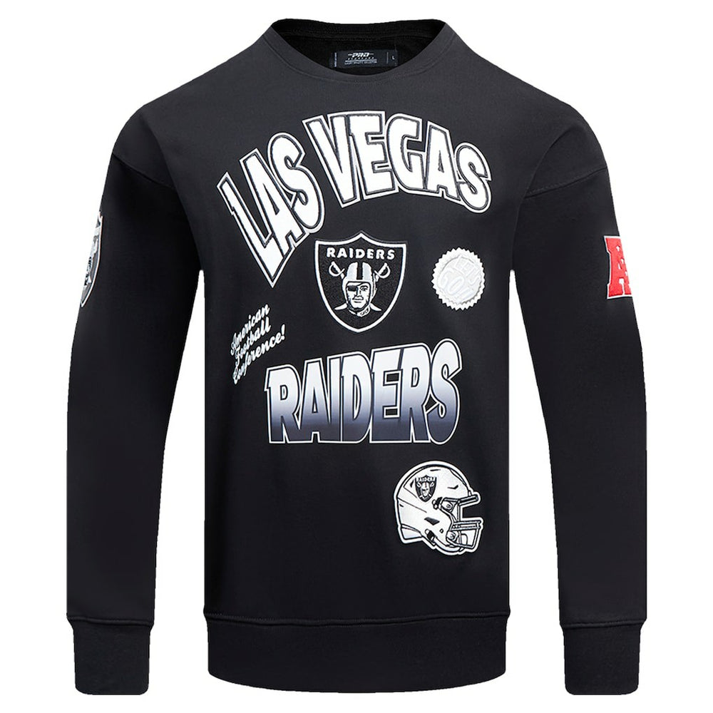 Las Vegas Raiders  Pro Standard Turn It Up Drop Shoulder Pullover Sweatshirt