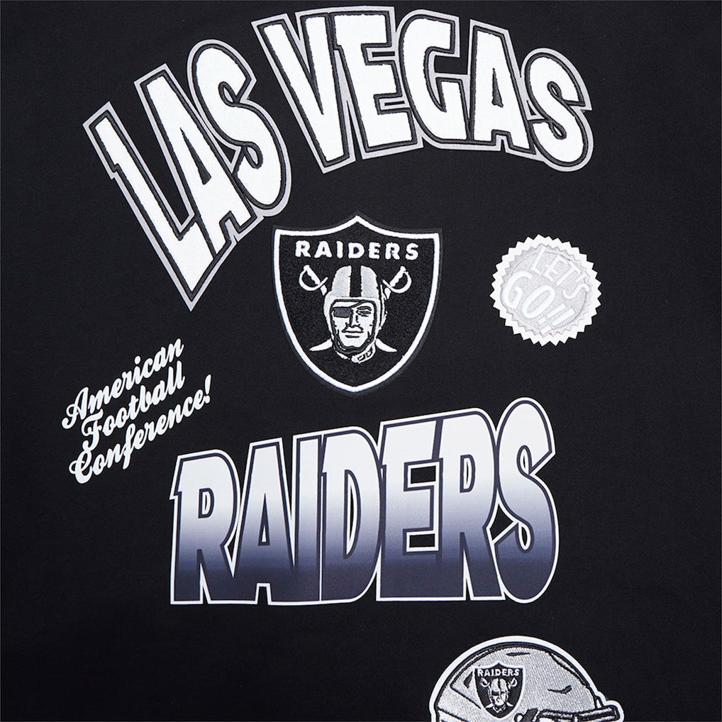 Las Vegas Raiders  Pro Standard Turn It Up Drop Shoulder Pullover Sweatshirt