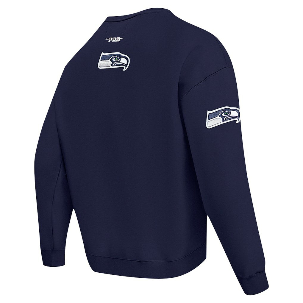 Seattle Seahawks  Pro Standard Turn It Up Drop Shoulder Pullover Sweatshirt