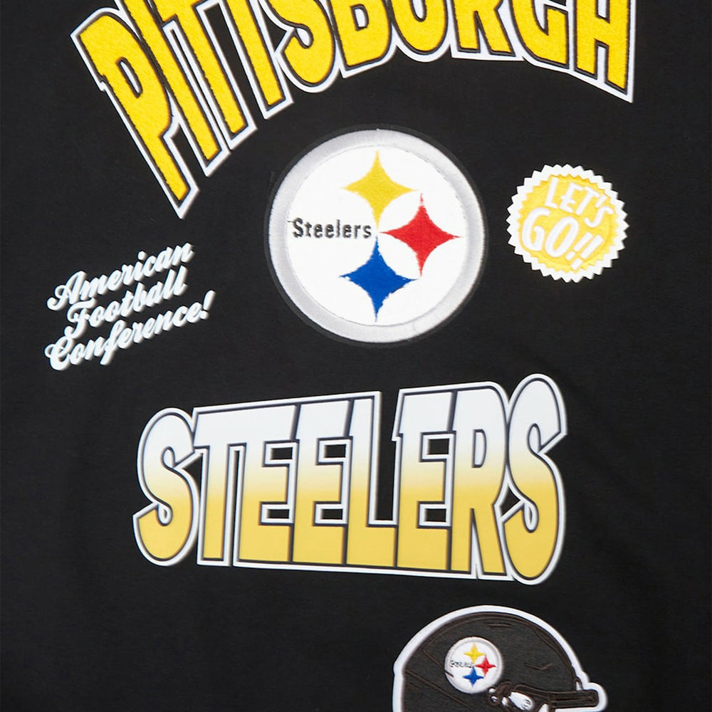 Pittsburgh Steelers  Pro Standard Turn It Up Drop Shoulder Pullover Sweatshirt