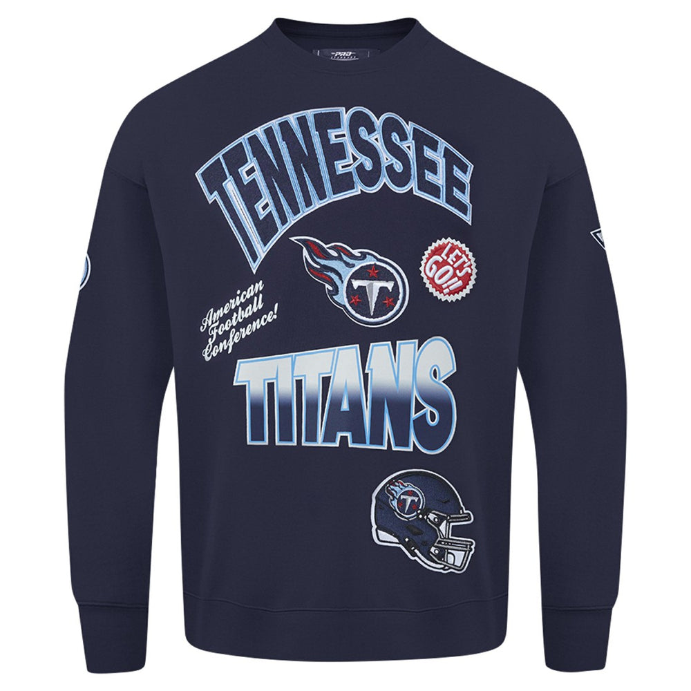 Tennessee Titans  Pro Standard Turn It Up Drop Shoulder Pullover Sweatshirt