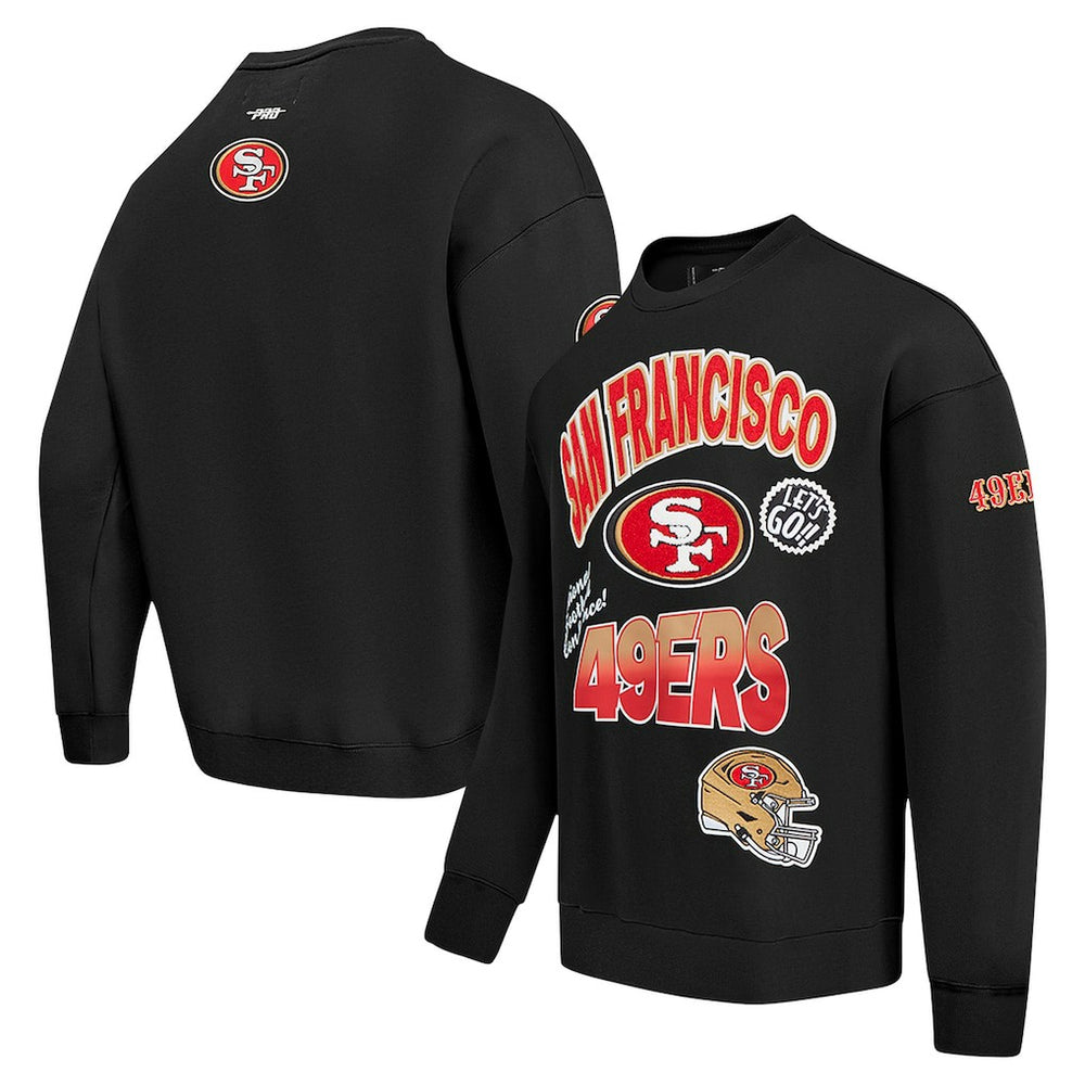San Francisco 49ers  Pro Standard Turn It Up Drop Shoulder Pullover Sweatshirt