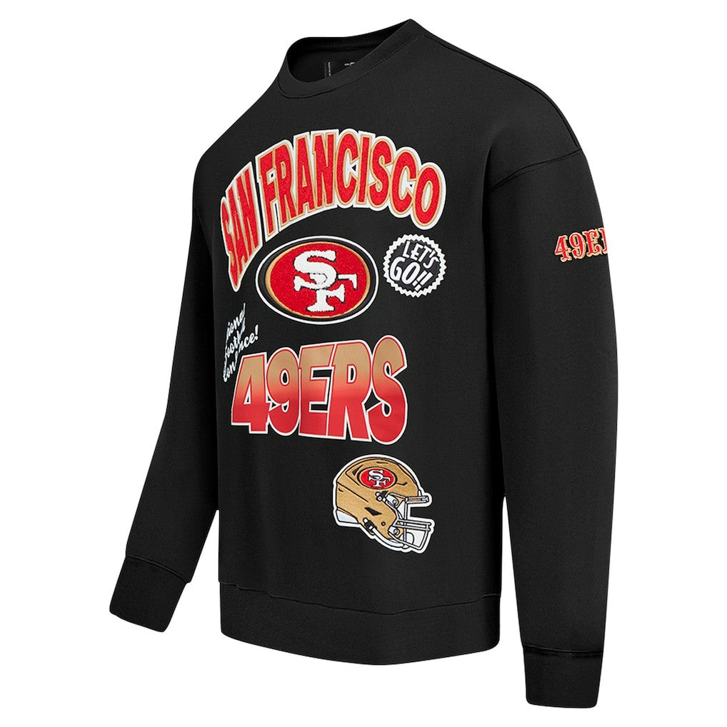 San Francisco 49ers  Pro Standard Turn It Up Drop Shoulder Pullover Sweatshirt