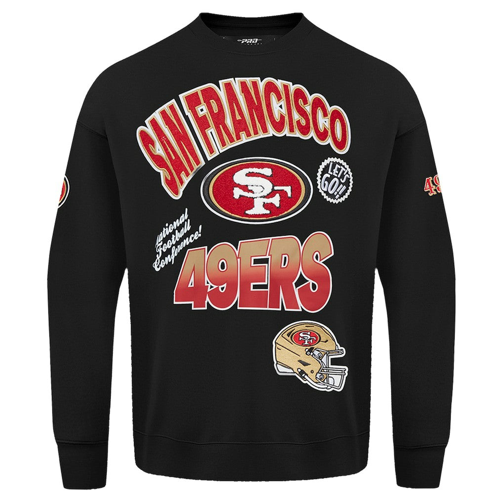 San Francisco 49ers  Pro Standard Turn It Up Drop Shoulder Pullover Sweatshirt