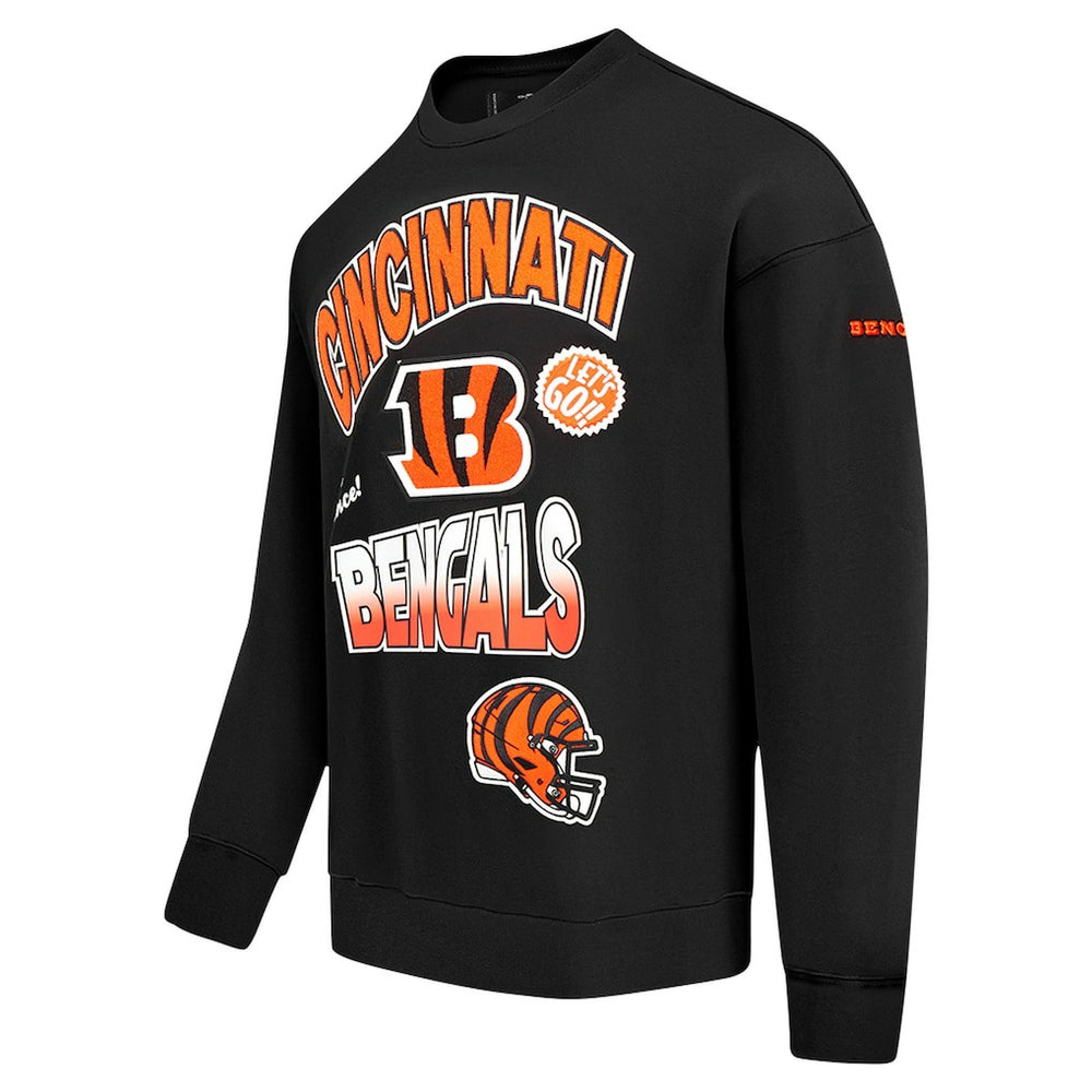 Cincinnati Bengals  Pro Standard Turn It Up Drop Shoulder Pullover Sweatshirt