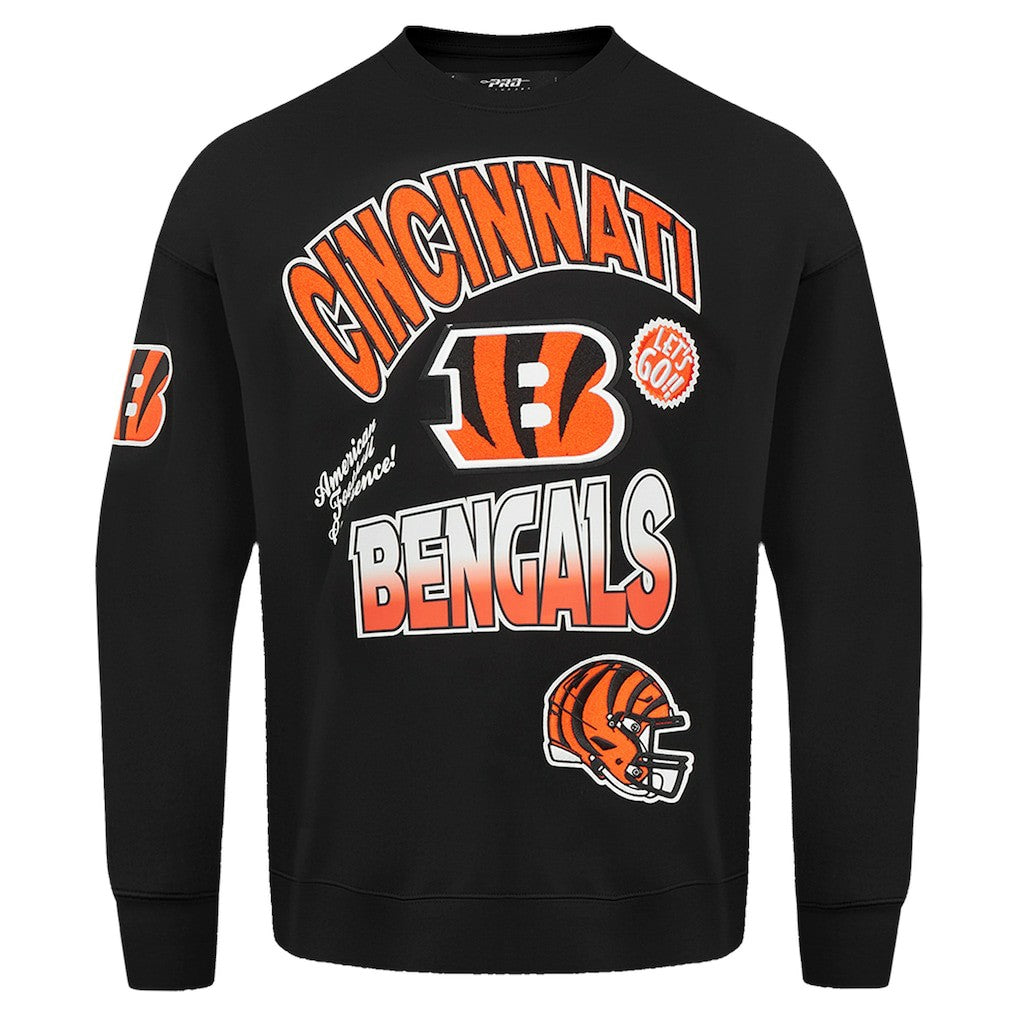 Cincinnati Bengals  Pro Standard Turn It Up Drop Shoulder Pullover Sweatshirt