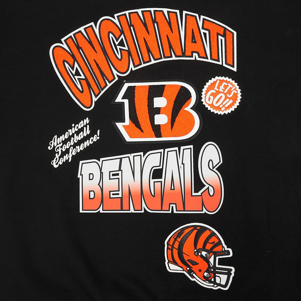 Cincinnati Bengals  Pro Standard Turn It Up Drop Shoulder Pullover Sweatshirt