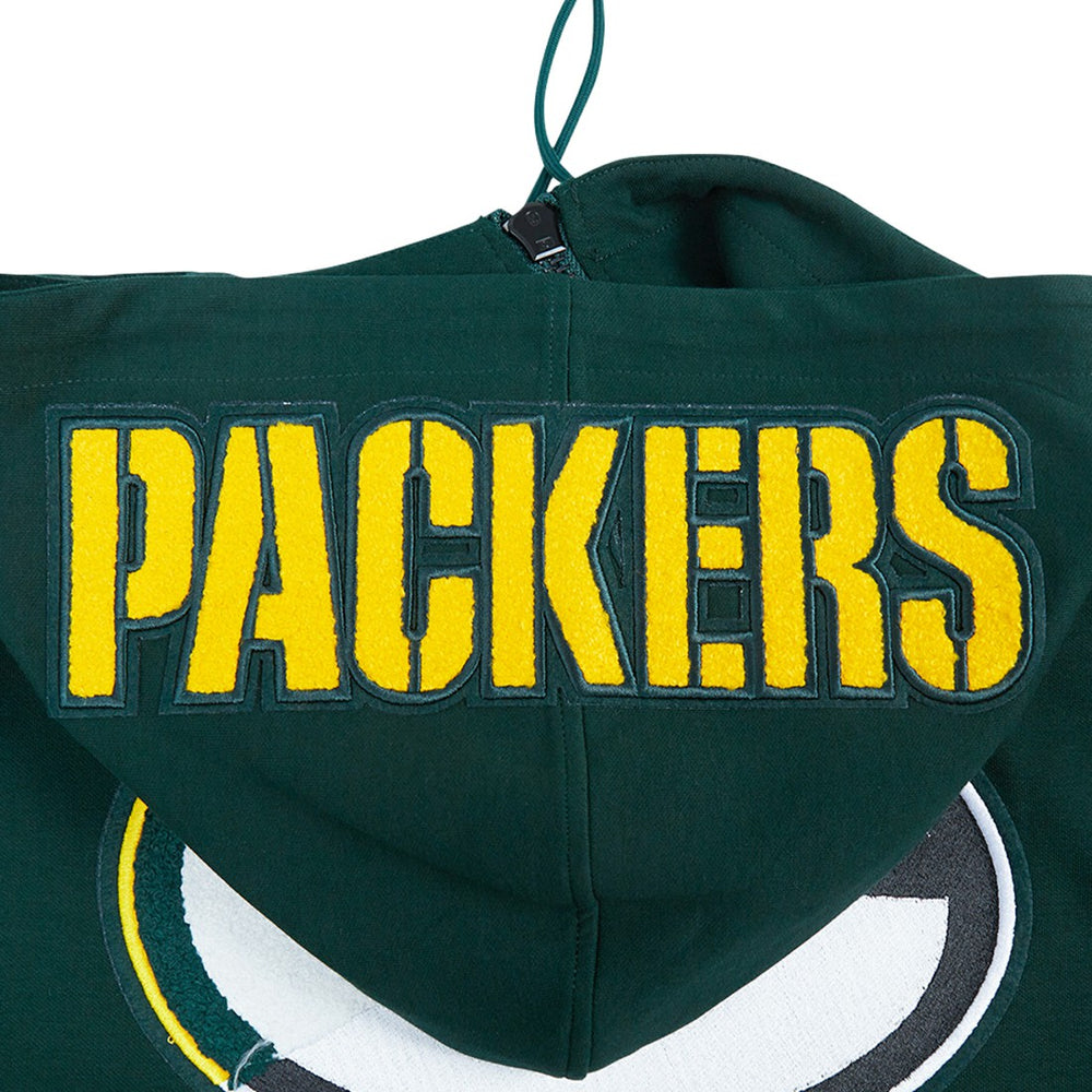 Green Bay Packers  Pro Standard Split Logo Double Knit Full-Zip Hoodie