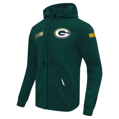 Green Bay Packers  Pro Standard Split Logo Double Knit Full-Zip Hoodie