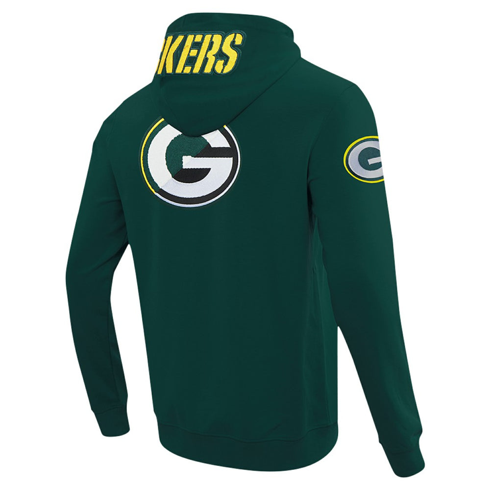Green Bay Packers  Pro Standard Split Logo Double Knit Full-Zip Hoodie