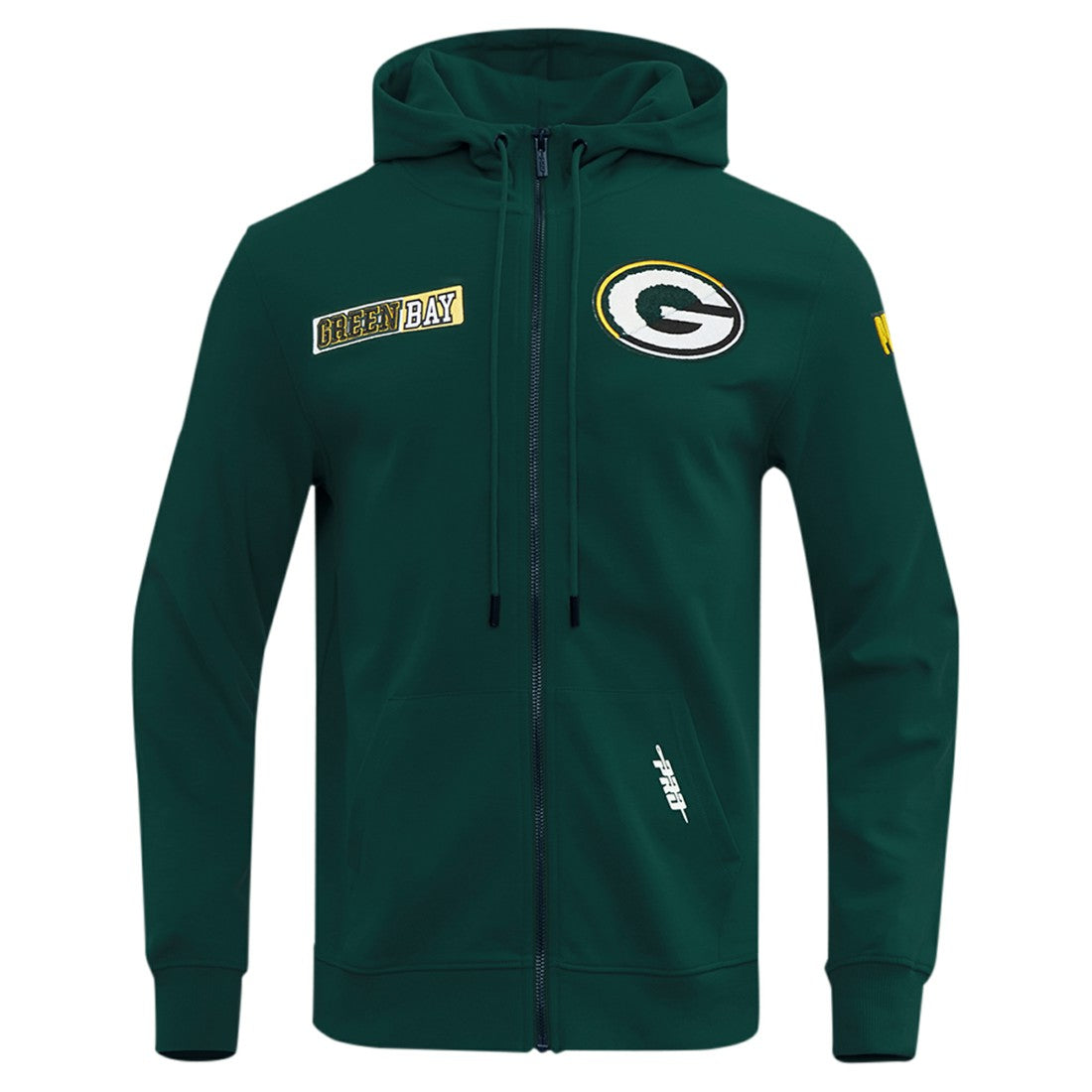 Green Bay Packers  Pro Standard Split Logo Double Knit Full-Zip Hoodie