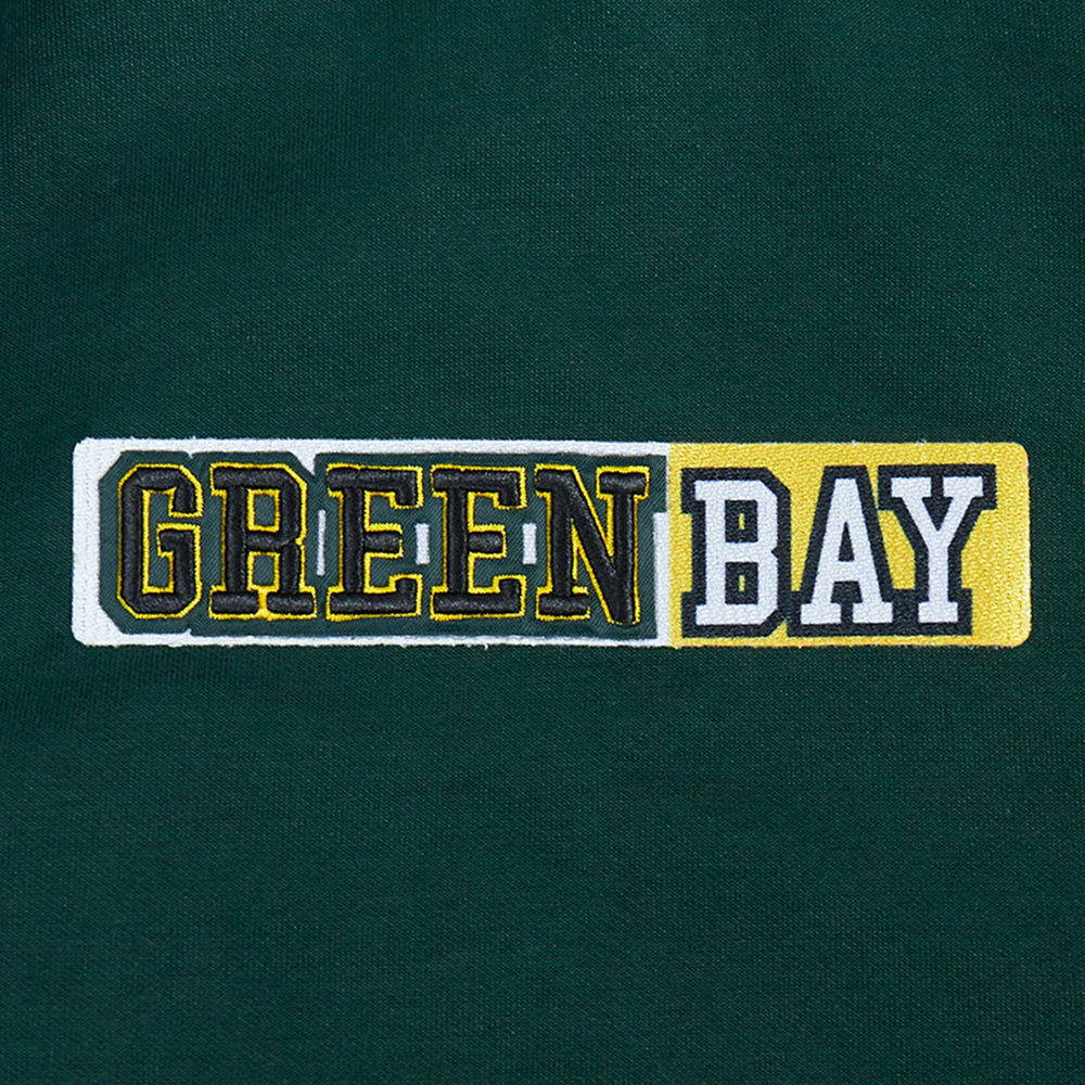 Green Bay Packers  Pro Standard Split Logo Double Knit Full-Zip Hoodie